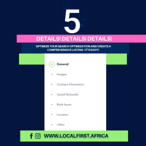 how to add a listing local first category